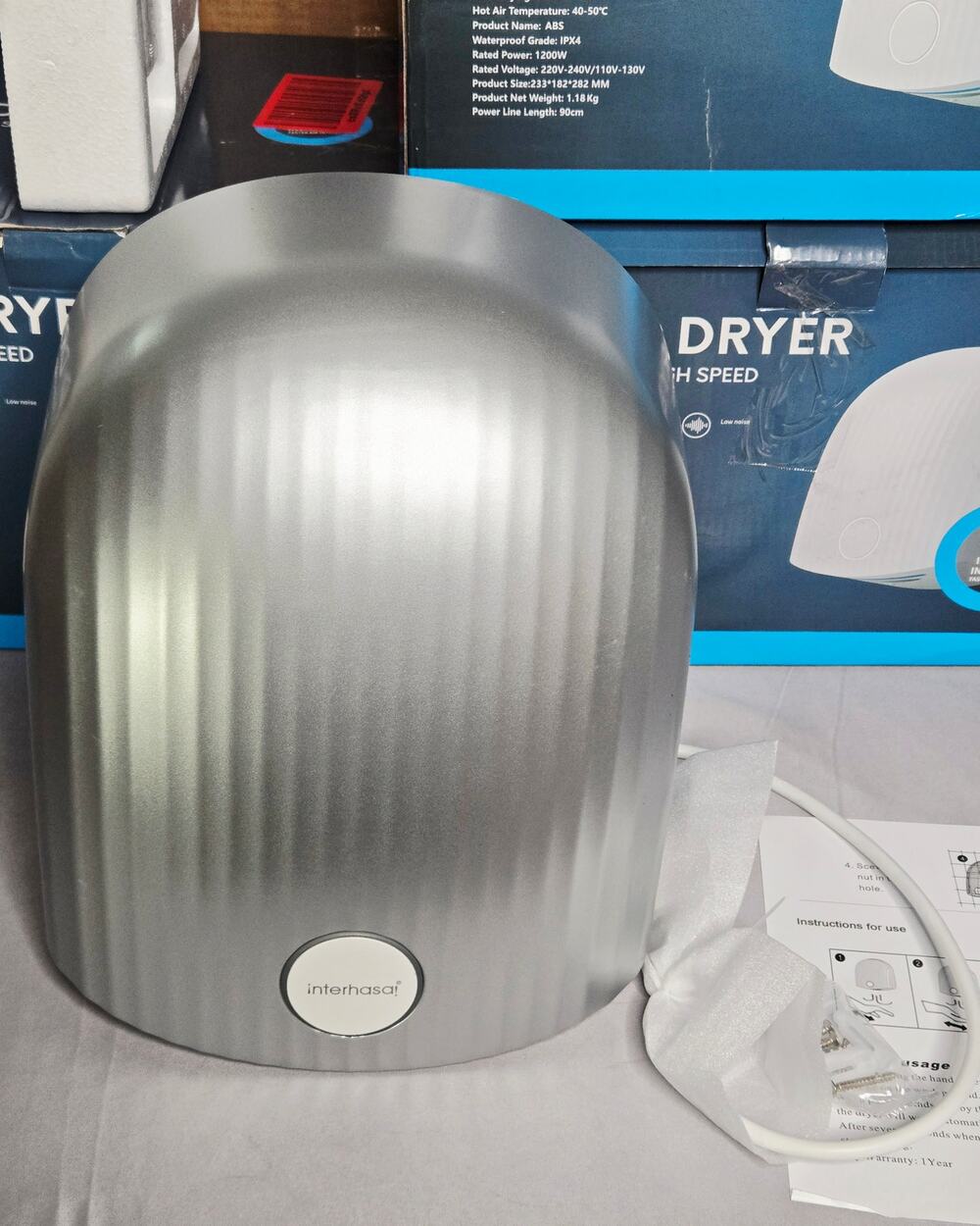Commercial High Speed Hand Dryer 1200W Auto Sensor Wall Mount Open Box